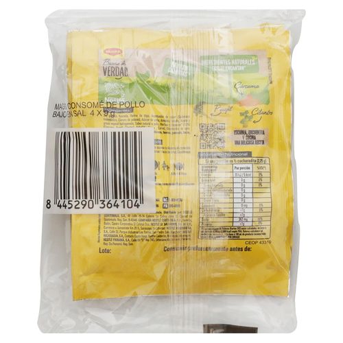 Maggi Consome Pollo Bajo En Sal 36gr