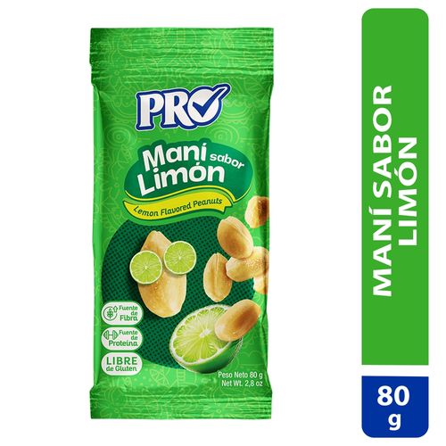 Maní Pro Limón y Sal - 80 g