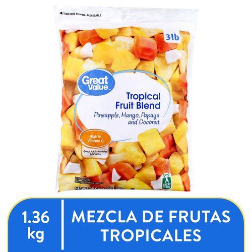 Mezclas Great Value De Frutas Tropical Congeladas - 1360 g