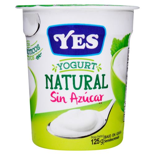 Yogurt Yes Cremoso Natural Sin Azúcar - 125gr