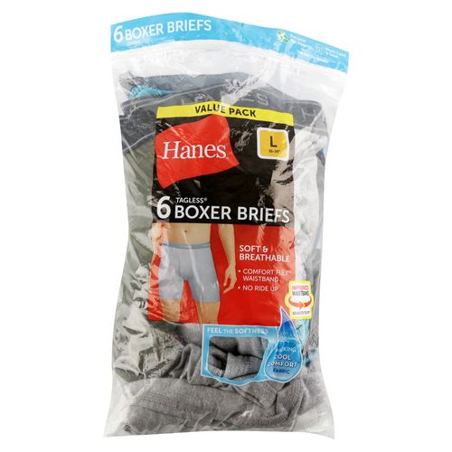 P6 Boxer Brief Hanes Cab Neg Gri S