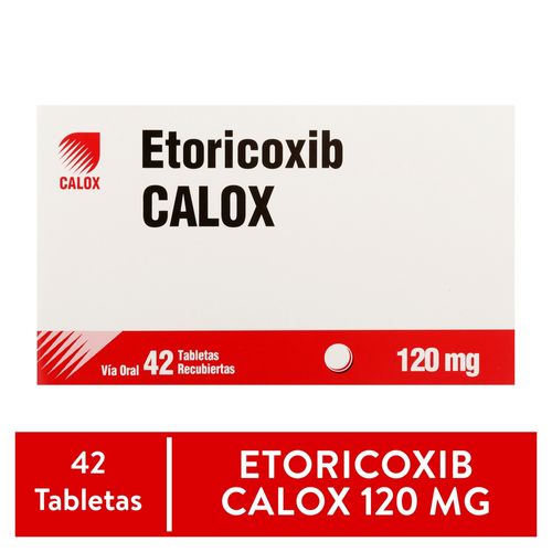 Etoricoxib 120 mg caja 42 tabletas - Precio indicado por tableta