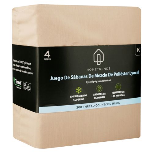 Set de sábanas Home Trends king cocoa - 4 Pzas