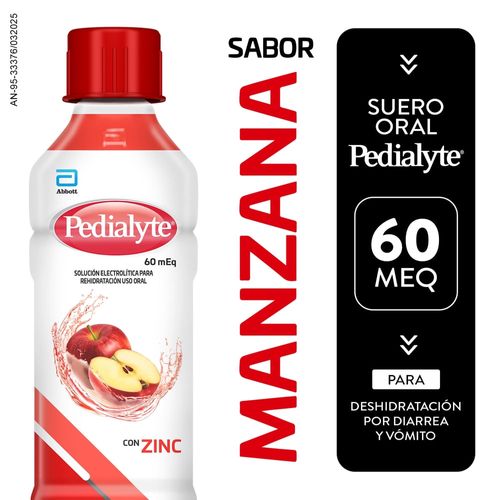Suero de Rehidratación Pedialyte Líquido Manzana 60 mEq -500 ml