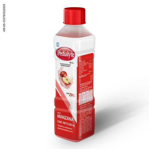 Rehidratante Pedialyte sabor manzana 60 mEq - 500 ml