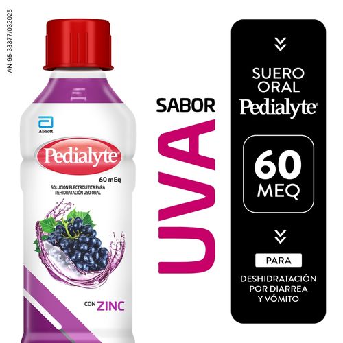 Suero de Rehidratación Pedialyte Líquido Uva 60 mEq -500 ml
