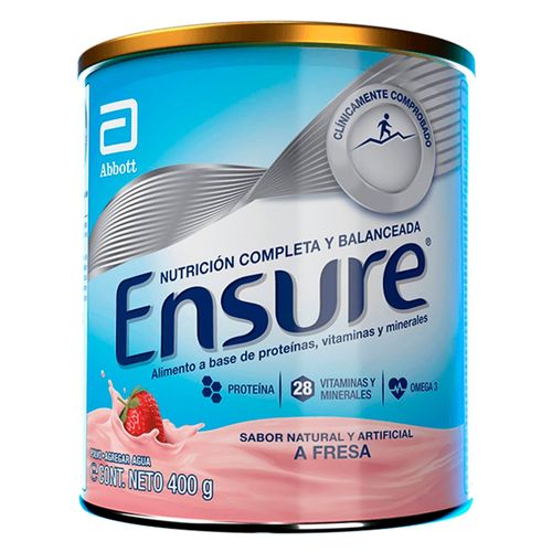 Fórmula Nutricional Ensure® Sabor Fresa - 400g