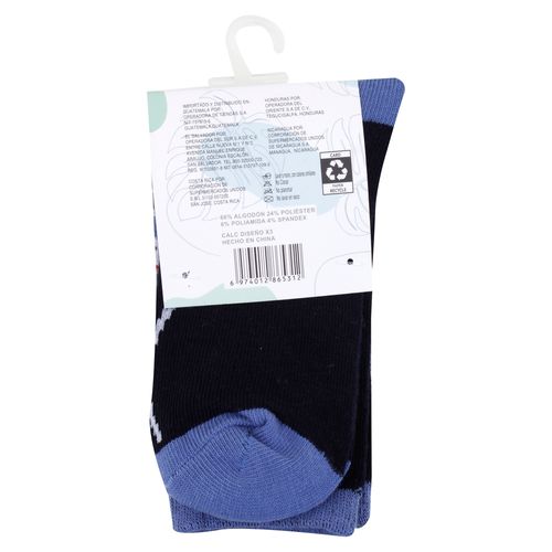 3 Pairs Pack Casual Crew Sock