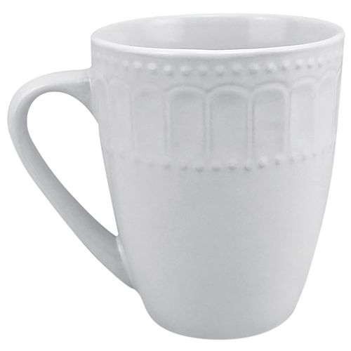 Taza Mainstays embosada blanca - 13 oz