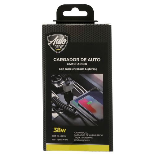 Cargador Auto Dc 12 24V 2 Puertos Usb Ad