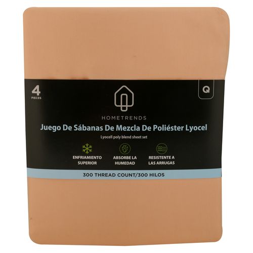 Ht Set De Sabanas Queen 300 Hilos Peach