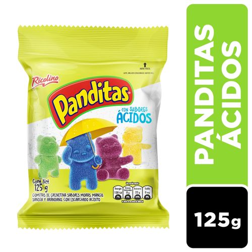 Gomitas Marca Ricolino Panditas Con Sabores Ácidos - 125g