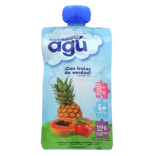 Colado Para Bebé Agu Sabor A Frutas Doypack - 113 g