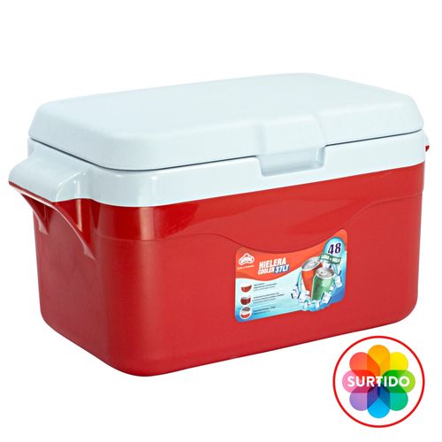 Hielera Guateplast colores surtidos y con capacidad de 37 L