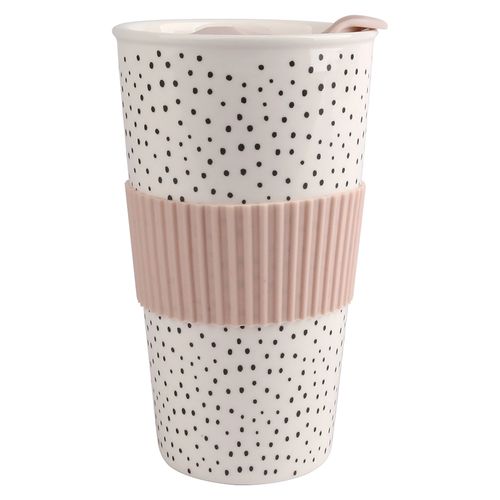 Ht Vaso De Ceramica Tapa Silicone 420Ml