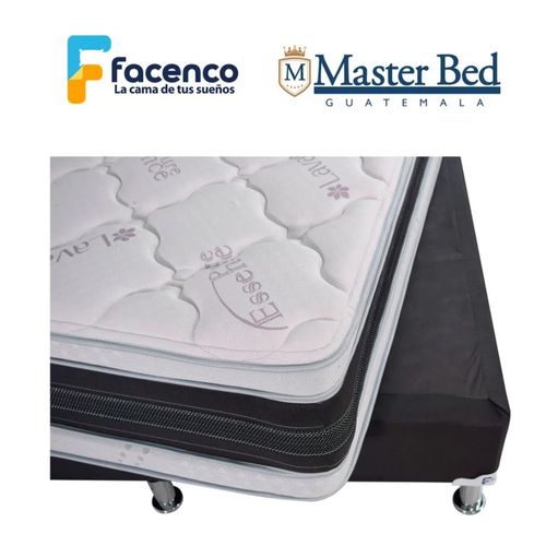 Set cama y colchón Master Bed Tamaño Queen diamante color blanco