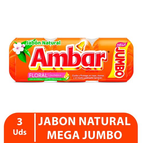 Jabón Ambar Floral 3 Pack - 1395 g