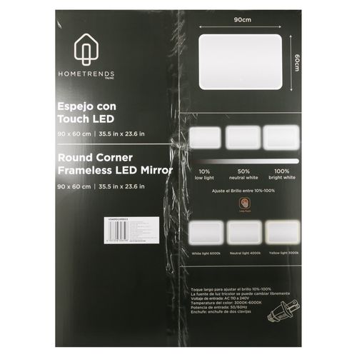 Ht Espejo Touch Led 90X60Cm