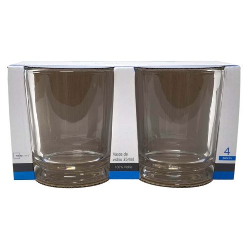 Ms Set De 4 Vasos De Vidrio 354Ml