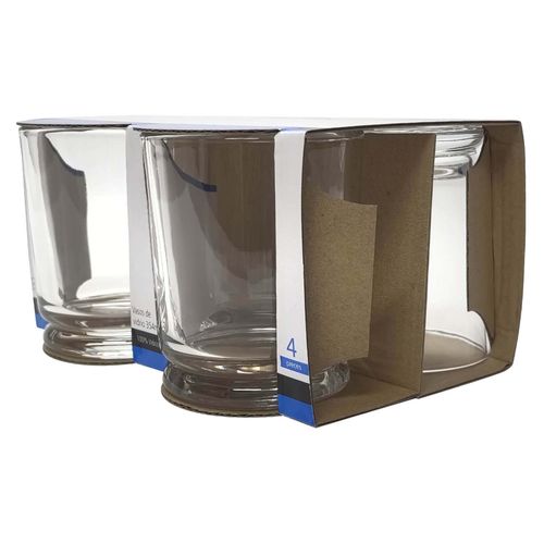 Ms Set De 4 Vasos De Vidrio 354Ml