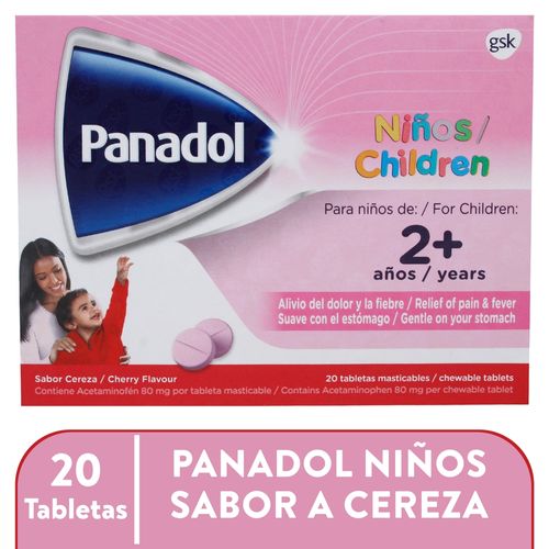 Panadol Para Ninos- 20 Tabletas