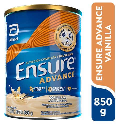 Fórmula Nutricional Ensure® Advance Vainilla -850 g
