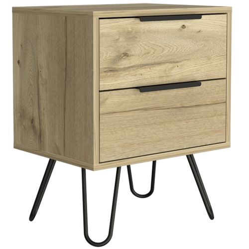 Mesa de noche Mainstays dos gavetas colores surtidos MDW 7687