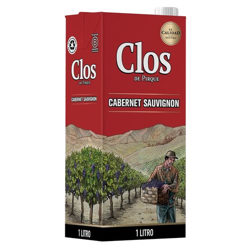 Vino Tinto Clos De Pirque Cabernet Sauvignon - 1000ml
