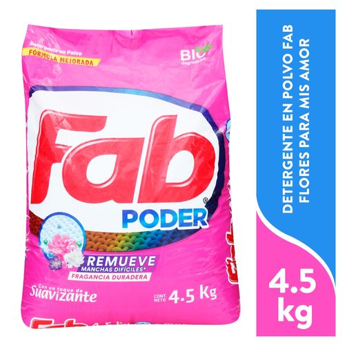 Detergente Fab Toque Suavizante en polvo - 4500 g