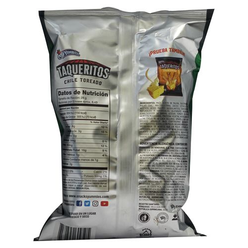 Snack taqueritos Yummies de queso fusión - 80 g