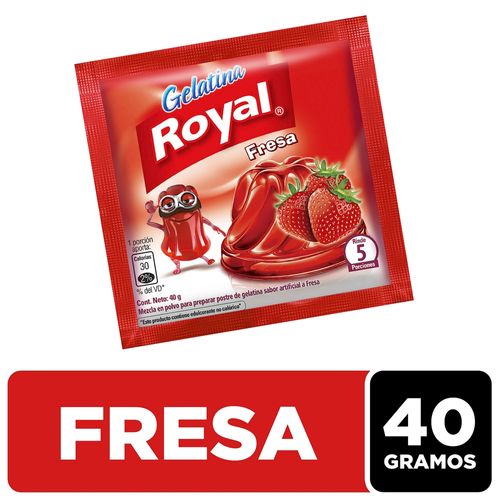 Gelatina Royal Sabor Fresa - 40g