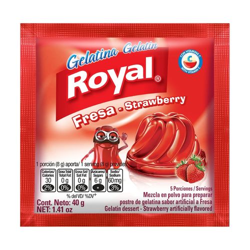 Gelatina Royal Sabor Fresa - 40g