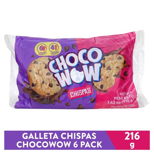 Galleta dulce Chocowow chispas 6 Uds - 216 g