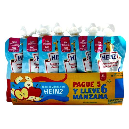 Colados Heinz manzana 6 pack - 682 g