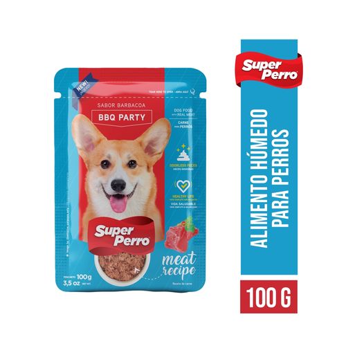 Alimento húmedo Super Perro bbq res - 100 g