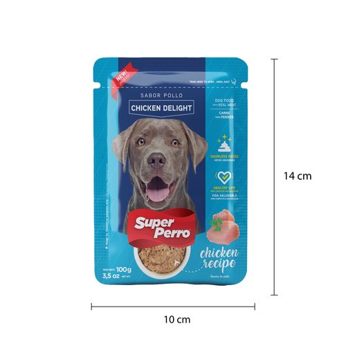 Alimento húmedo Super Perro sabor pollo - 100 g