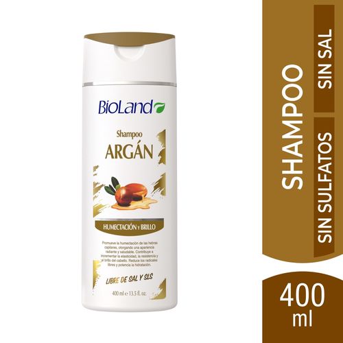 Shampoo Bioland Argán Humectación y Brillo - 400 ml