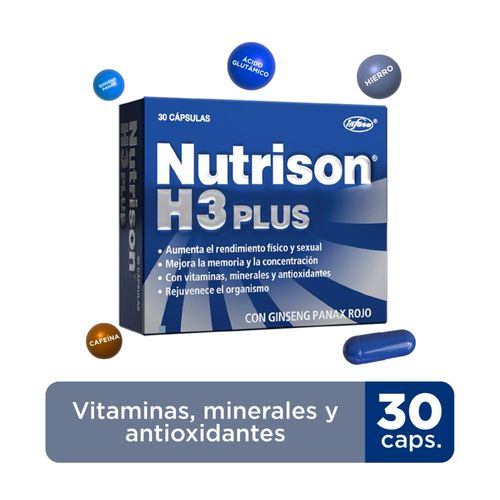 Capsulas Nutrison H3 Plus 30 Unidades  -Precio indicado por Unidad-