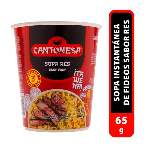 Sopa Cantonesa Vaso Res 65gr