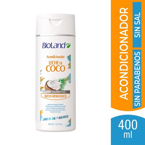 Acondicionador Bioland Leche de Coco Rizos Hidratados - 400ml