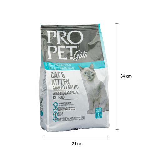 Alimento Pro Pet para gato bolsa - 1500 g