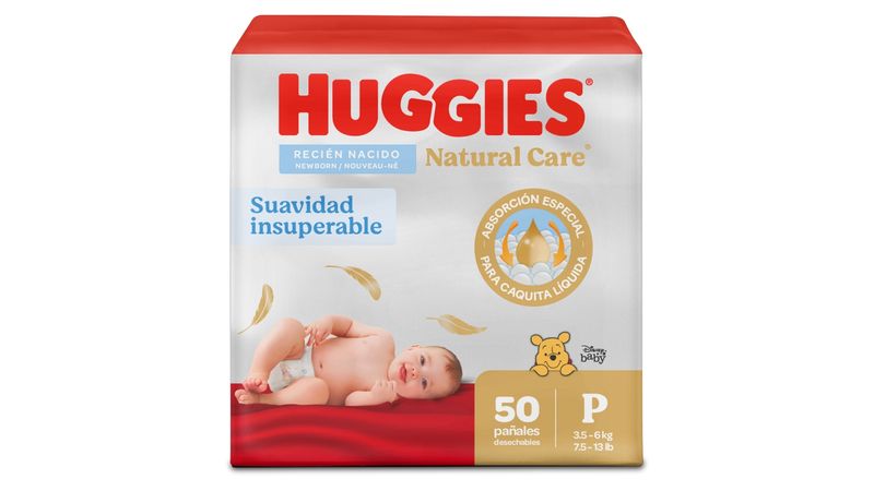 Comprar Pañales Huggies Natural Care Etapa 1/P Recién Nacido