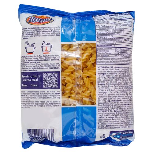 Pasta Roma Mini Tornillos Pequeña - 250 g