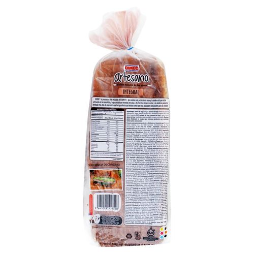 Pan Bimbo Integral Artesano - 535 g
