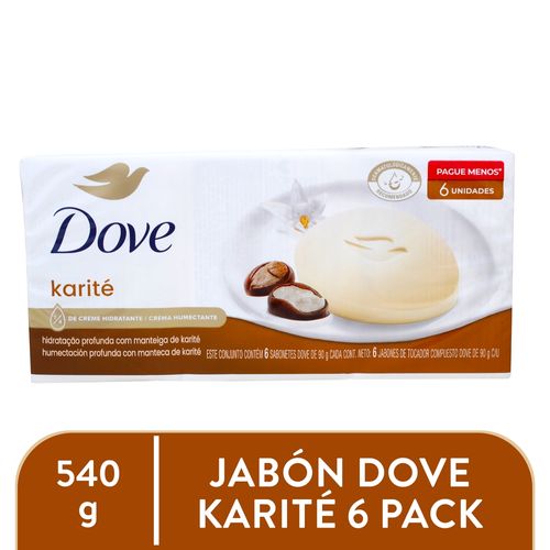 Jabón Barra  Dove Con Karité 6 Pack - 540g