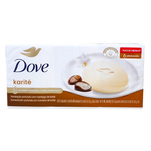 Jabón Barra  Dove Con Karité 6 Pack - 540g