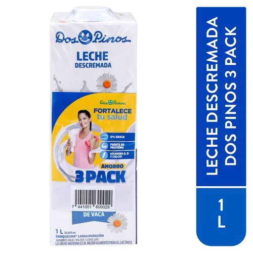 Leche Dos Pinos Descremada 3 Pk 3000ml