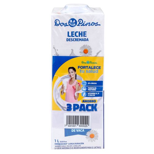 Leche Dos Pinos Descremada 3 Pk 3000ml