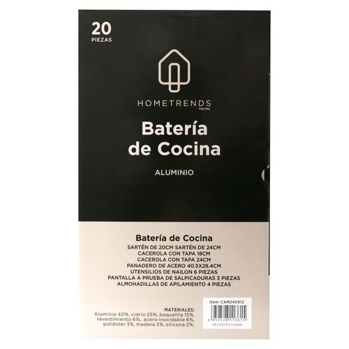 Bateria De Cocina 20 Piezas Home Trends