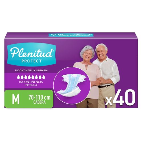 Pañales Adulto Plenitud Protect M - 40 Unidades